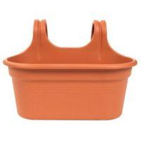 Easy Hanger Plastic Terracotta Duo Planter (H)25.7cm (L)36.2cm