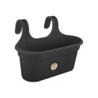 Easy Hanger Plastic Living Black Plant Pot (H)25.7cm (L)36.2cm