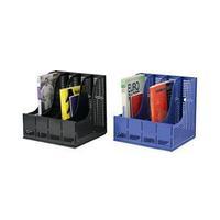 Easy to Assemble (A4) Storage Rack Black for Lever Arch Polypropylene 4 Sections