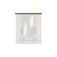 Eaton 4 Door 4 Drawer Centre Mirror Wardrobe