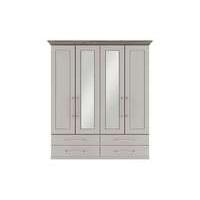 Eaton 4 Door 4 Drawer Centre Mirror Wardrobe