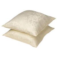 easycare lined damask cushions pair