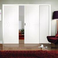 easi slide op2 white potenza flush sliding door system in three size w ...