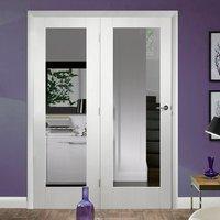 Easi-Frame White Primed Door Set, GWPP10-COEOP32L, 2005mm Height, 1432mm Wide.