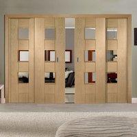 Easi-Slide OP1 Oak Messina Sliding Door System with Clear Glass in Four Size Widths