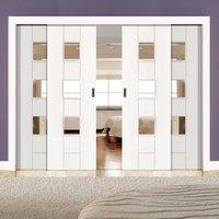 Easi-Slide OP1 White Messina Sliding Door System with Clear Glass in Three Size Widths