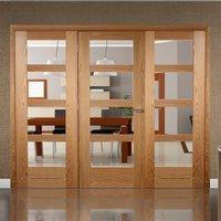 Easi-Frame Oak Door Set, GOSHA4L-COEOP29, 2005mm Height, 2442mm Wide.