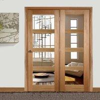 Easi-Frame Oak Door Set, GOSHA4L-COEOP32L, 2005mm Height, 1432mm Wide.