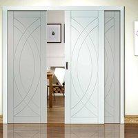 easi slide op2 white treviso flush sliding door system in three size w ...