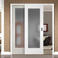 easi slide op3 white full pane sliding door system in three size width ...