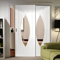 easi slide op3 white pesaro sliding door system in three size widths w ...