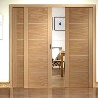 Easi-Slide OP2 Oak Portici Flush Sliding Door System in Four Size Widths