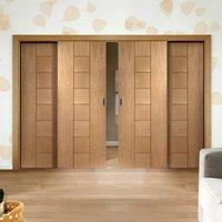 easi slide op1 oak messina flush sliding door system in four size widt ...