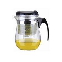 Easy Push Button Strainer Glass Tea Pot With Lock (500ml)