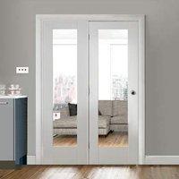 Easi-Frame White Primed Door Set, GWPP10-COEOP33L, 2005mm Height, 1508mm Wide.