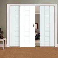 Easi-Slide OP2 White Messina Flush Sliding Door System in Three Size Widths