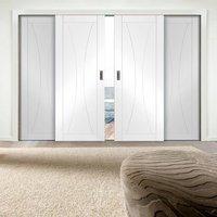 Easi-Slide OP1 White Verona Flush Sliding Door System in Four Size Widths