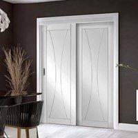 easi slide op3 white verona flush sliding door system in four size wid ...