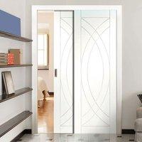 easi slide op3 white treviso flush sliding door system in three size w ...