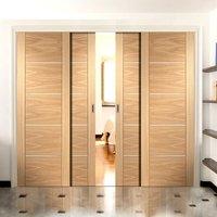 easi slide op1 oak portici flush sliding door system in four size widt ...