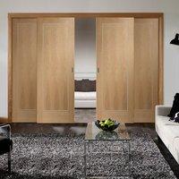 Easi-Slide OP1 Oak Varese Flush Sliding Door System in Three Size Widths