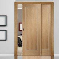 easi slide op3 oak varese flush sliding door system in three size widt ...