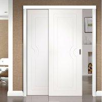 Easi-Slide OP3 White Potenza Flush Sliding Door System in Three Size Widths