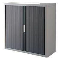 EASY OFFICE CUPBOARD GREY/CHAR 1MTR