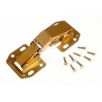 Easy on Sprung Cabinet Hinge Eb Brass Plated Steel with Screws ( 6 pairs )