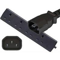 eaton cable iec c14 male to 13a 4 way extension block