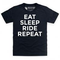 Eat Sleep Ride Repeat Kid\'s T Shirt