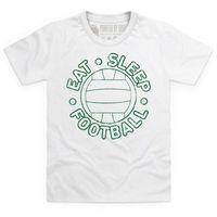 eat sleep football kids t shirt