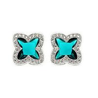 Earrings Set Flower Style Sterling Silver Flower Silver Jewelry For Birthday Daily 1 pair