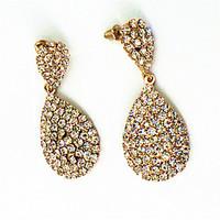 earring rhinestone bicone shape drop earrings jewelry women fashion ha ...