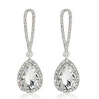 Earring Crystal Drop Earrings / Dangle Earrings Jewelry Women Wedding / Party / Daily Alloy / Zircon 1 pair Silver