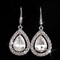 Earring Rhinestone Earrings Set Jewelry Women Wedding / Party Rhinestone / Silver Plated 1 pair Clear