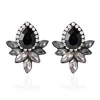 Earring FlowerJewelry 1 pair Sexy Punk Style Alloy / Rhinestone Black / WhiteWedding