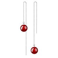 Earring 925 Sterling Silver Red Black Onyx Drop Earrings Jewelry Wedding Party Daily Casual