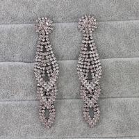 Earring Rhinestone Hoop Earrings Jewelry Women Halloween / Wedding / Party / Daily / Casual / Sports Rhinestone 1 pair Silver