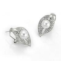 Earrings Set Flower Style Sterling Silver Flower Silver Jewelry For Birthday Daily 1 pair