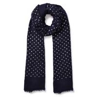 east wool spotted scarf navy