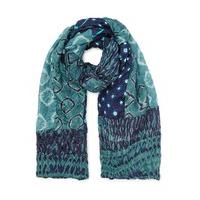 east patchwork bandhini scarf navy