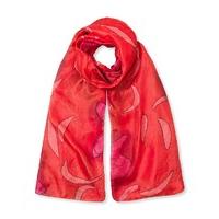 East Silk Watercolour Scarf ROUGE