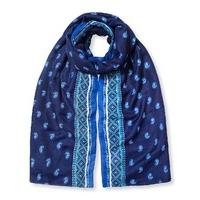 east nyla print scarf navy