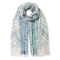 East Blues Zig Zag Scarf SKY