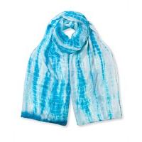 east tie dye silk scarf turquoise