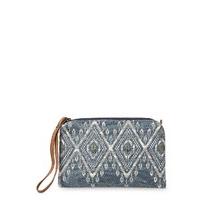 east lurex diamond embroidered pouch greystone