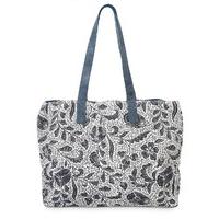 East Marissa Print Hobo Jute NAVY