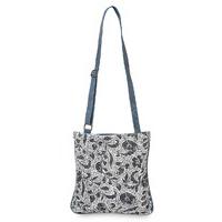 East Marrisa Print Jute Cross Body Bag NAVY