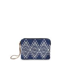 East Medium Diamond Embroidered Pouch BLUE